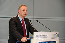 Georg Fahrenschon gave the welcoming address at the LutherRose award ceremony